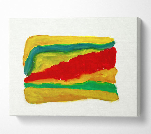  A Canvas Print of Golden Red Layers Canvas Wall Art