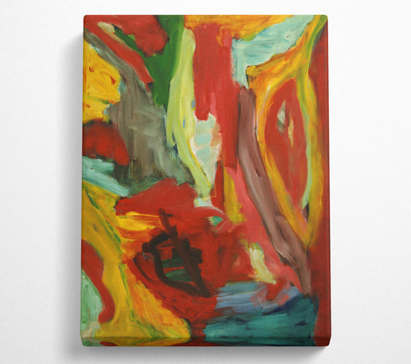  A Canvas Print of Red Abstract Expressionism Canvas Print