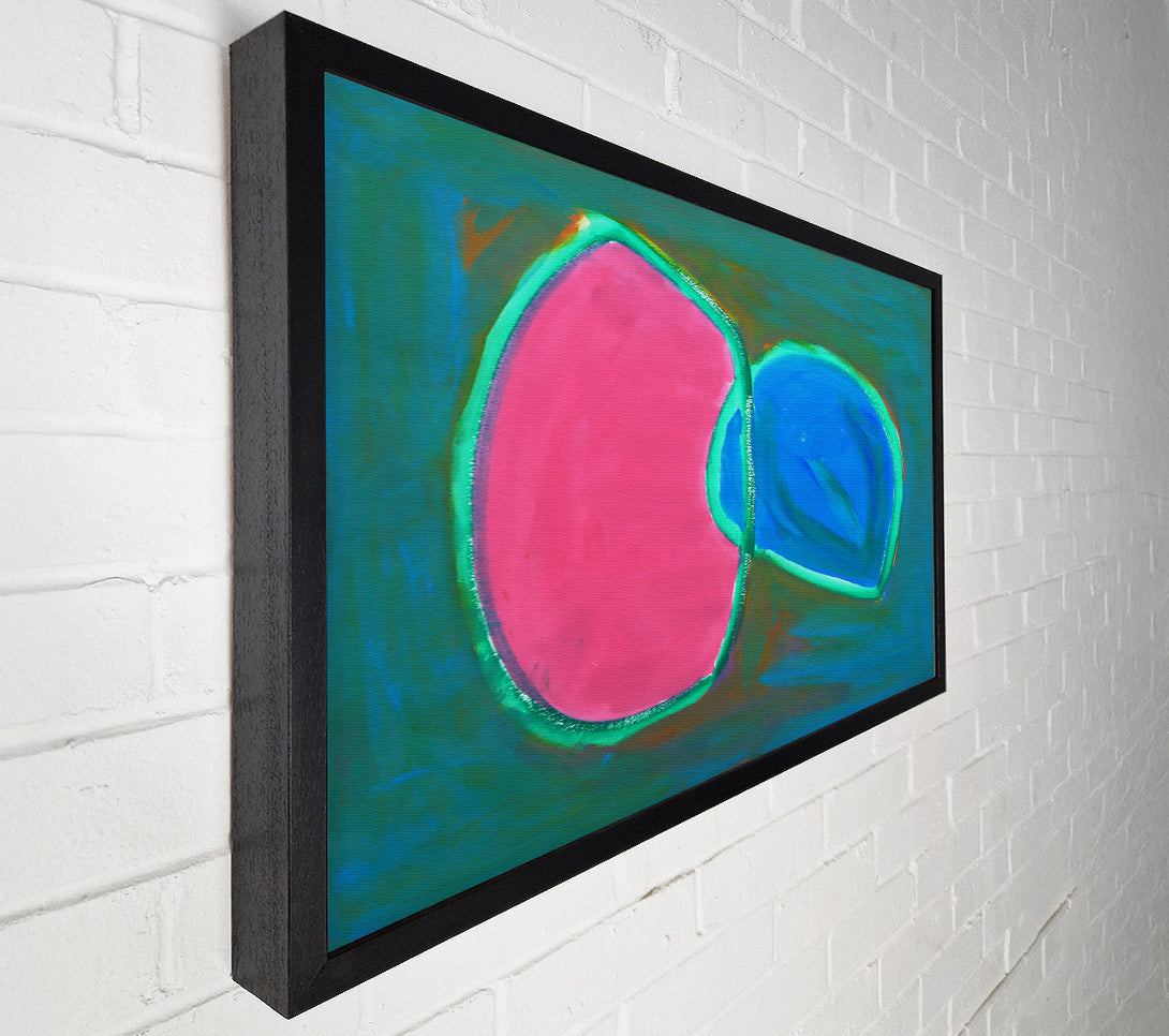  A Canvas Print of Green And Pink Shapes Canvas Art