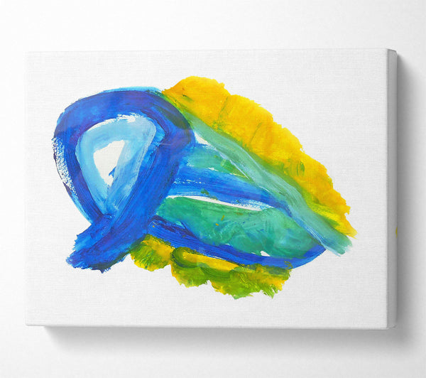  A Canvas Print of The Blue Swirl Canvas Print