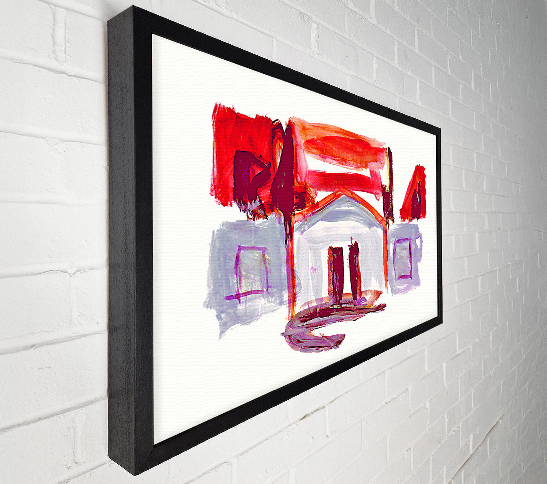  A Canvas Print of Crimson Doorway Home Canvas Wall Art