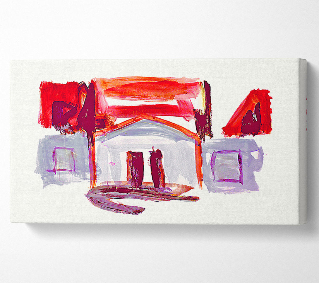  A Canvas Print of Crimson Doorway Home Canvas Wall Art