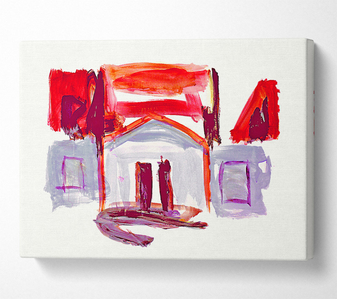  A Canvas Print of Crimson Doorway Home Canvas Wall Art