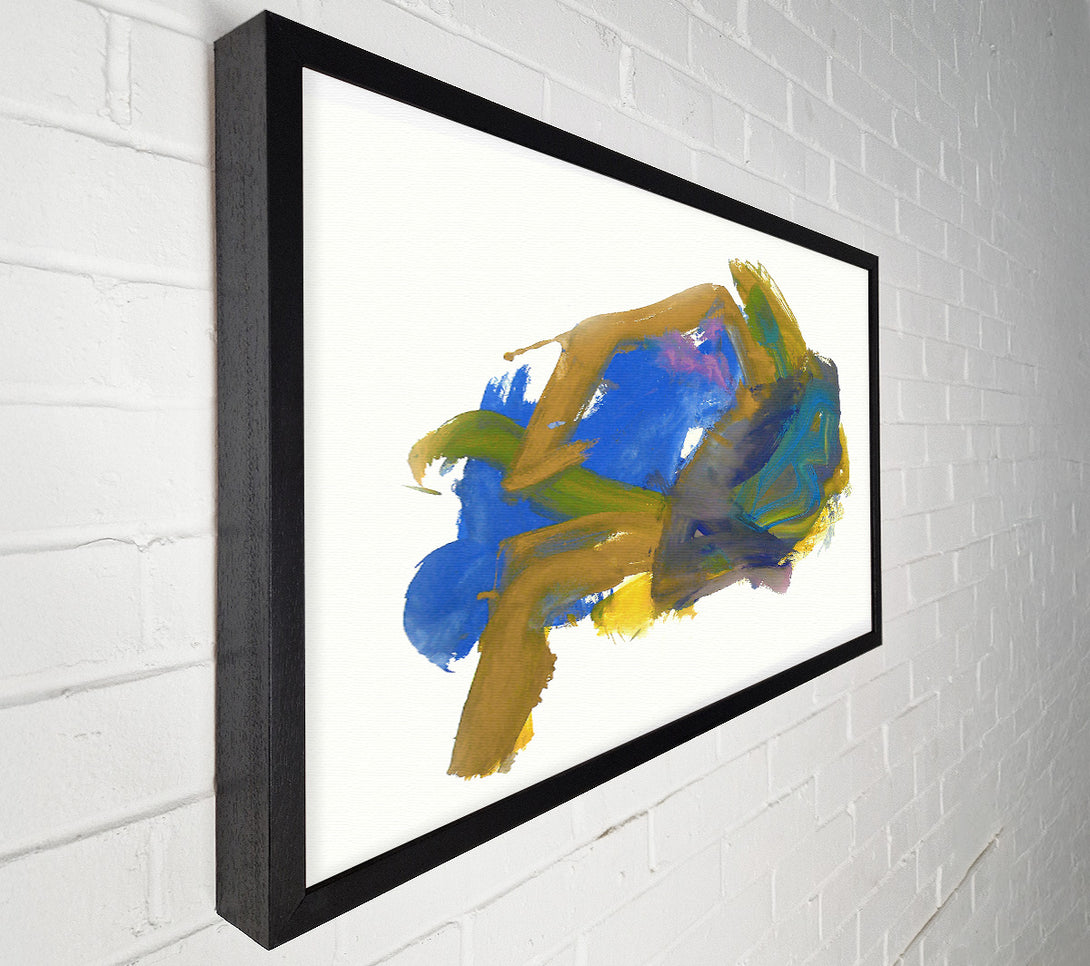  A Canvas Print of Golden Blue Swirl Canvas Print