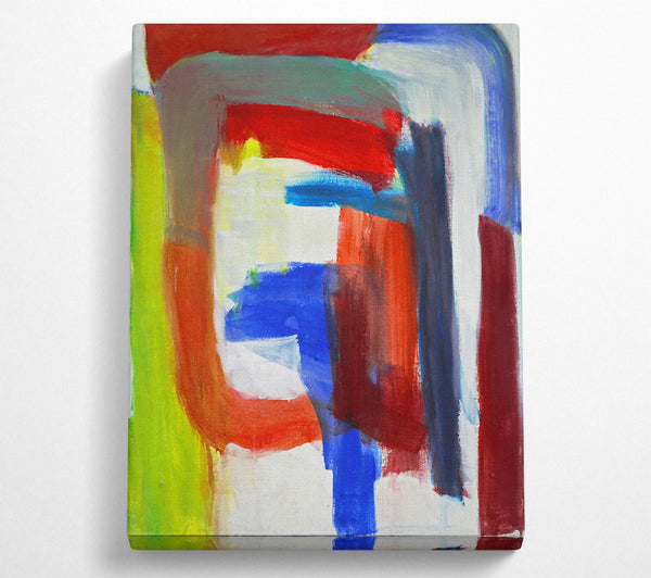  A Canvas Print of Crimson Abstract Lines Canvas Wall Art