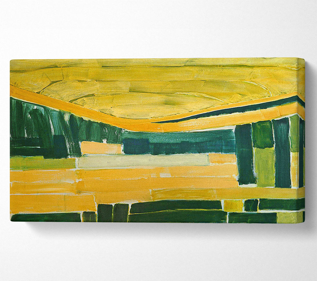  A Canvas Print of Golden Green Layers Canvas Print