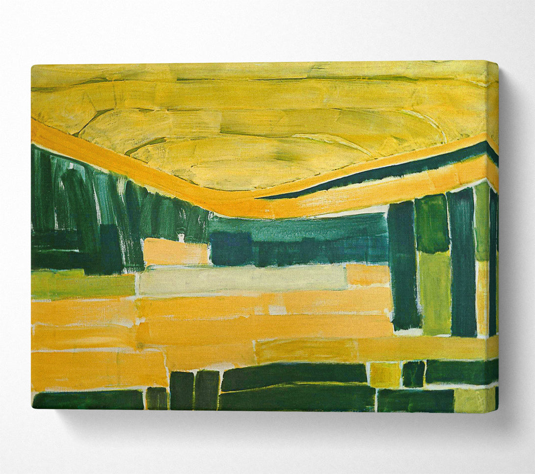  A Canvas Print of Golden Green Layers Canvas Print