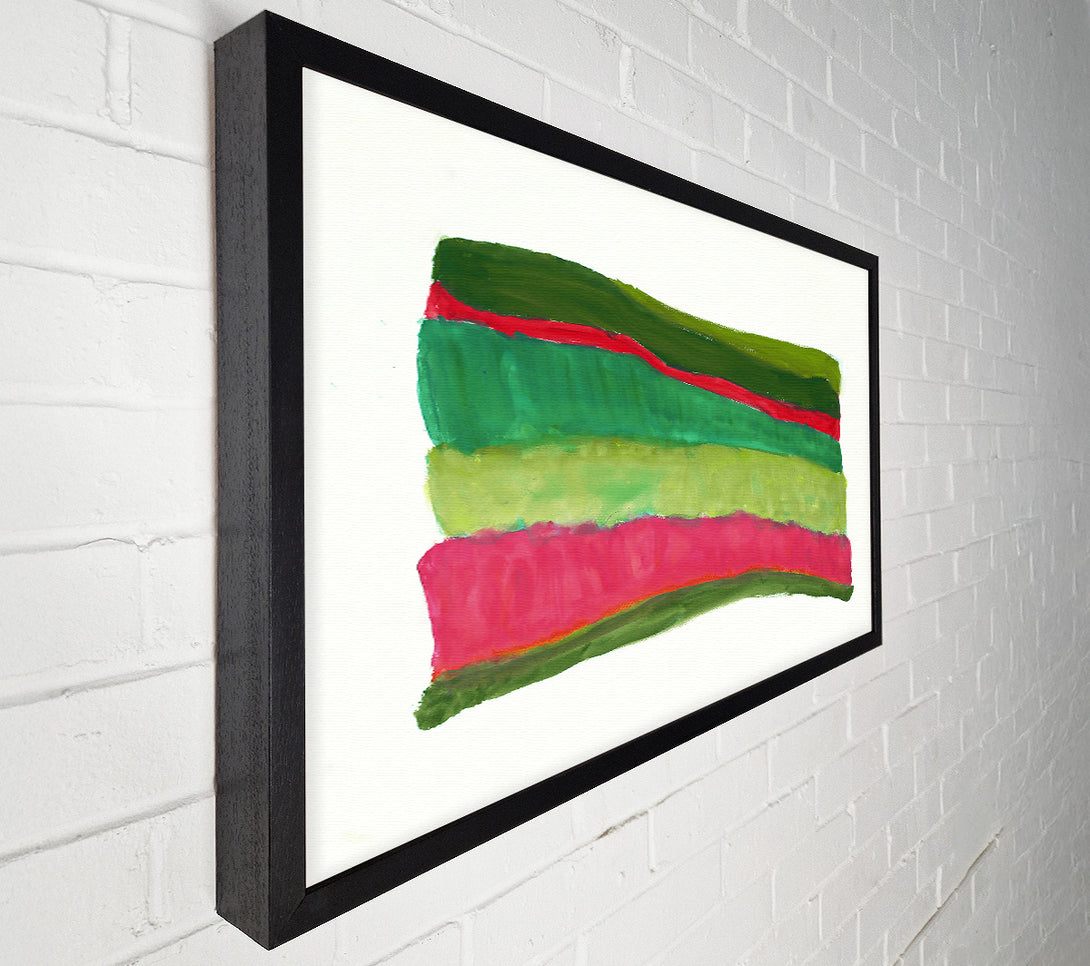  A Canvas Print of Pink And Green Layers Canvas Art