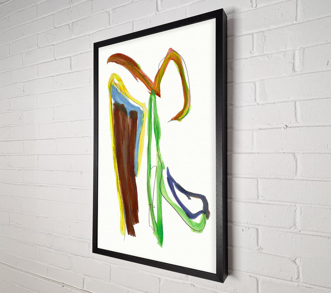  A Canvas Print of Brown Green Abstract Canvas Wall Art