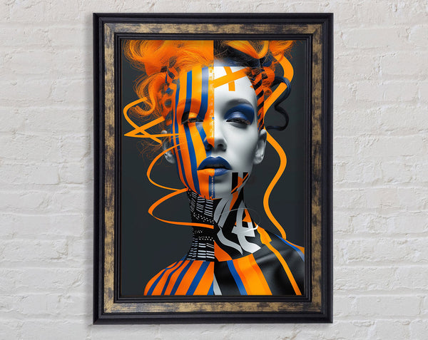 High Fashion Face Paint Framed Print