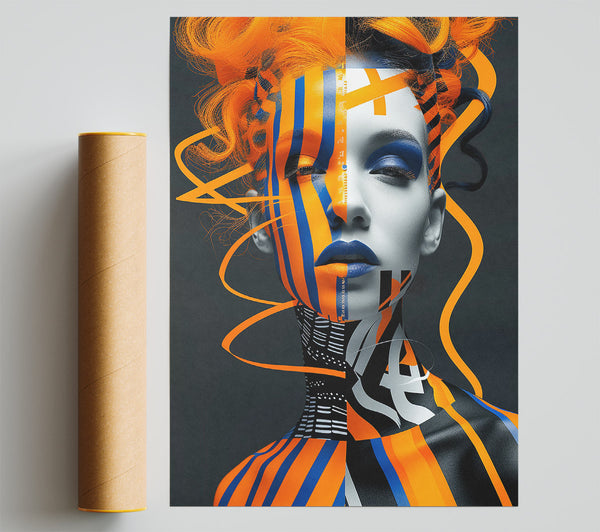 High Fashion Face Paint Poster