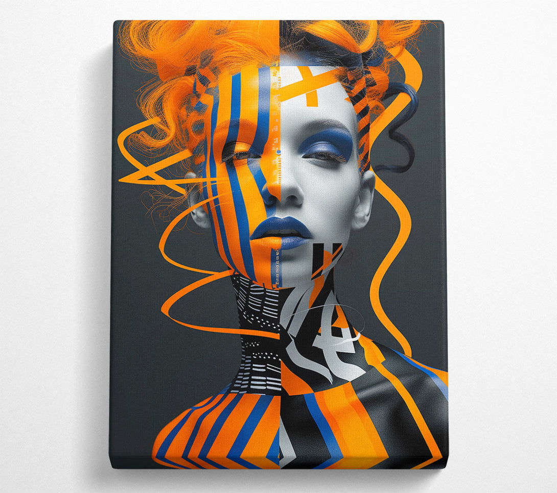  A Canvas Print of High Fashion Face Paint Canvas Print