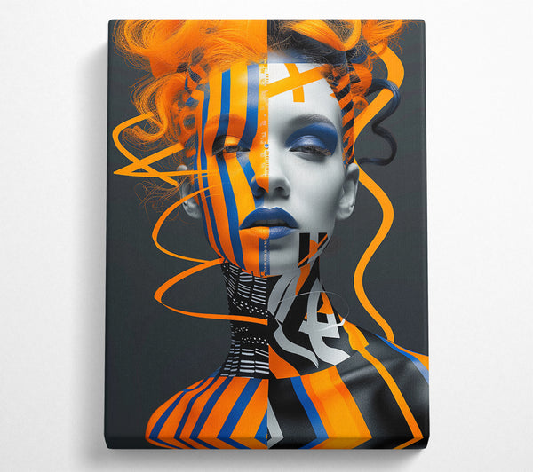  A Canvas Print of High Fashion Face Paint Canvas Print