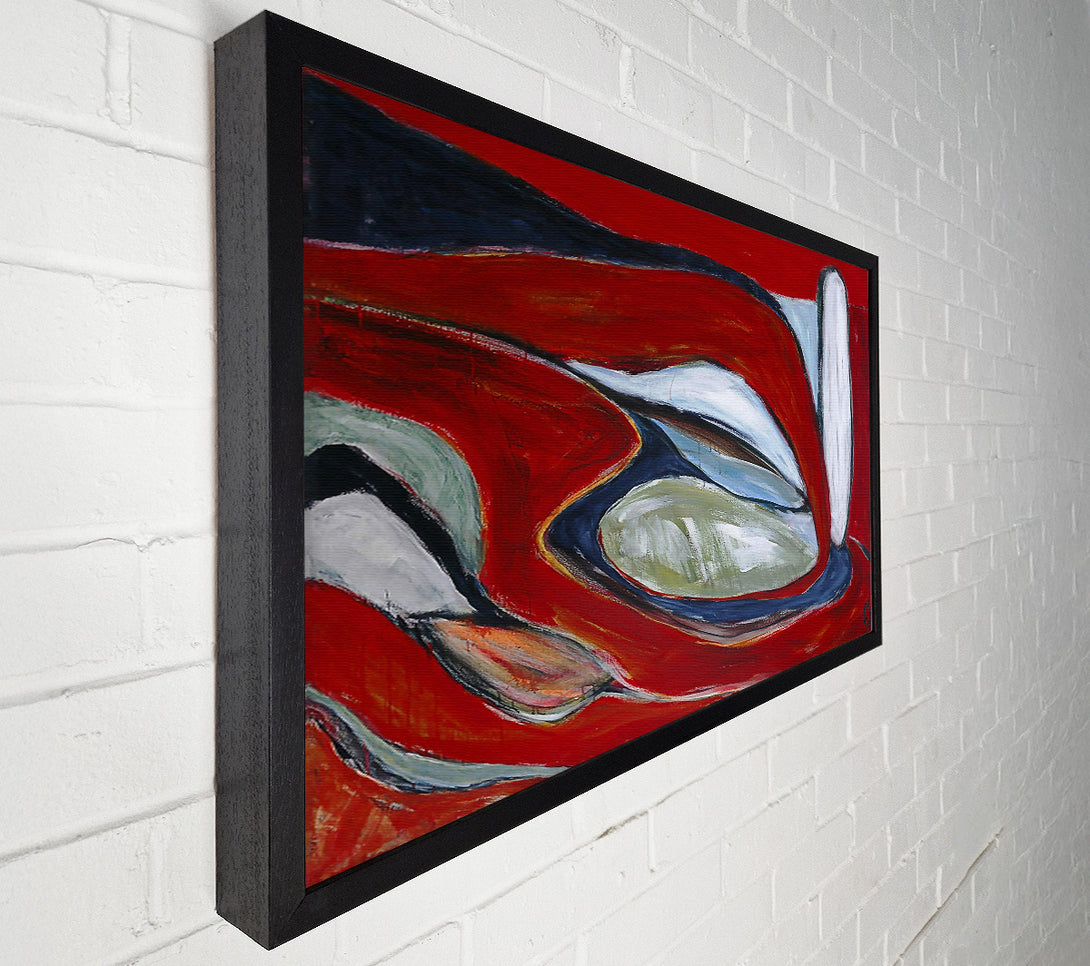  A Canvas Print of Crimson Swirls And Shapes Canvas Print