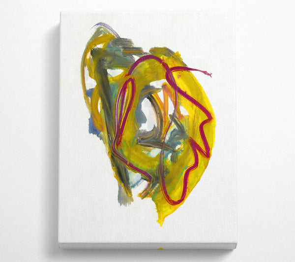  A Canvas Print of Golden Abstract Embrace Canvas Wall Art