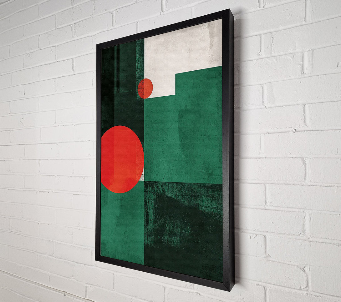  A Canvas Print of Emerald Abstract Composition Canvas Art
