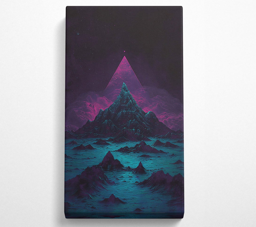  A Canvas Print of Pink Glow Mountain Canvas Print
