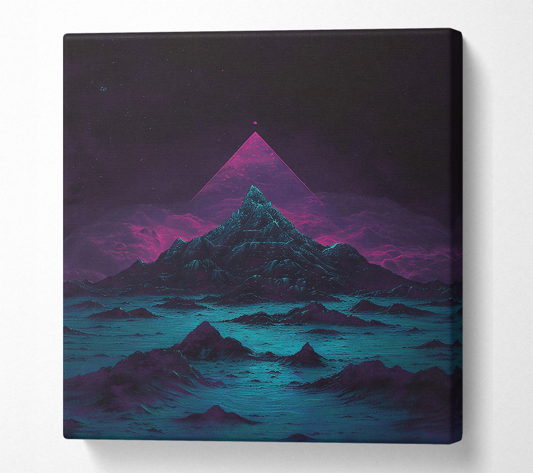  A Canvas Print of Pink Glow Mountain Canvas Print