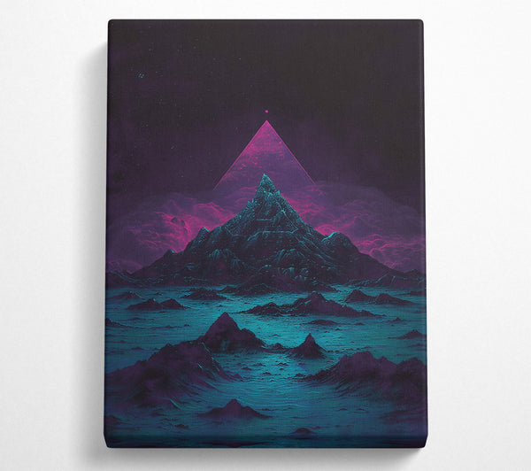  A Canvas Print of Pink Glow Mountain Canvas Print