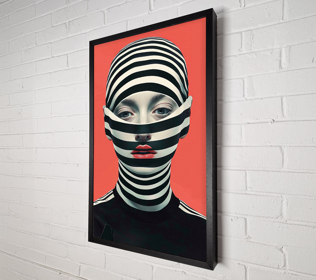  A Canvas Print of Red Striped Gaze Canvas Print