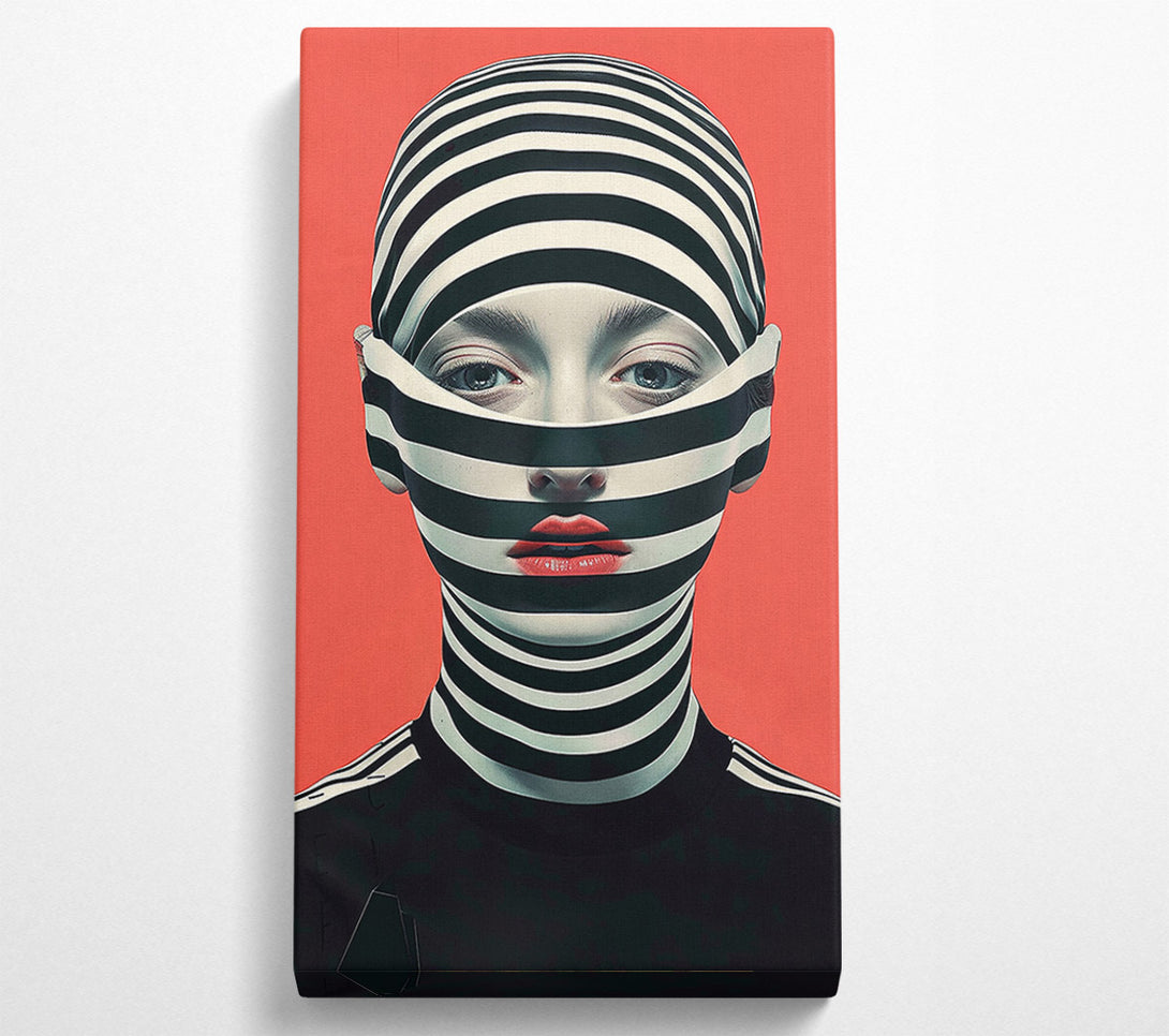  A Canvas Print of Red Striped Gaze Canvas Print