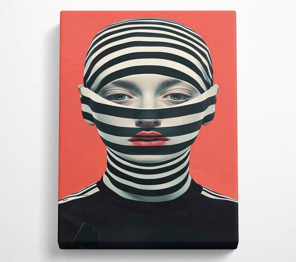  A Canvas Print of Red Striped Gaze Canvas Print