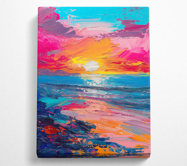 Pink And Blue Sunset
