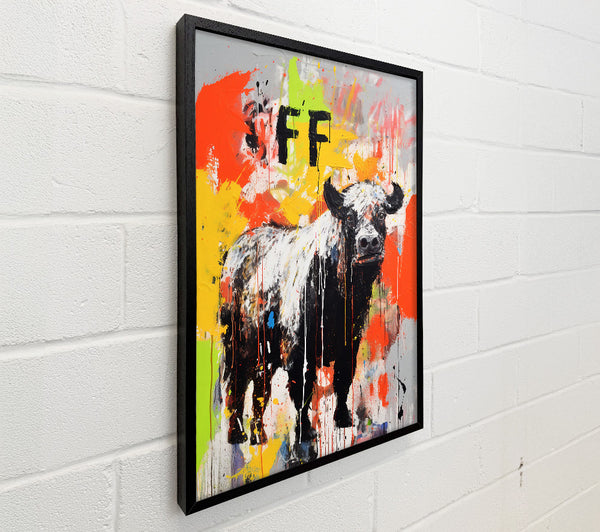 Highland Cow Graffiti