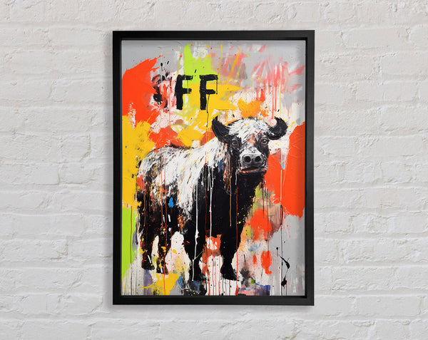Highland Cow Graffiti