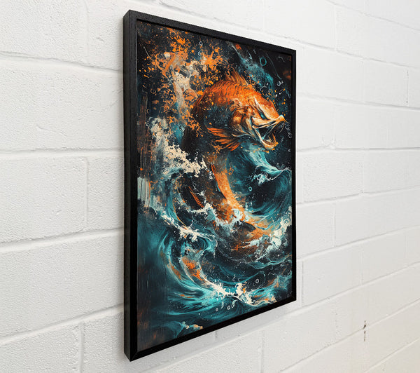 Orange Fish In The Tide