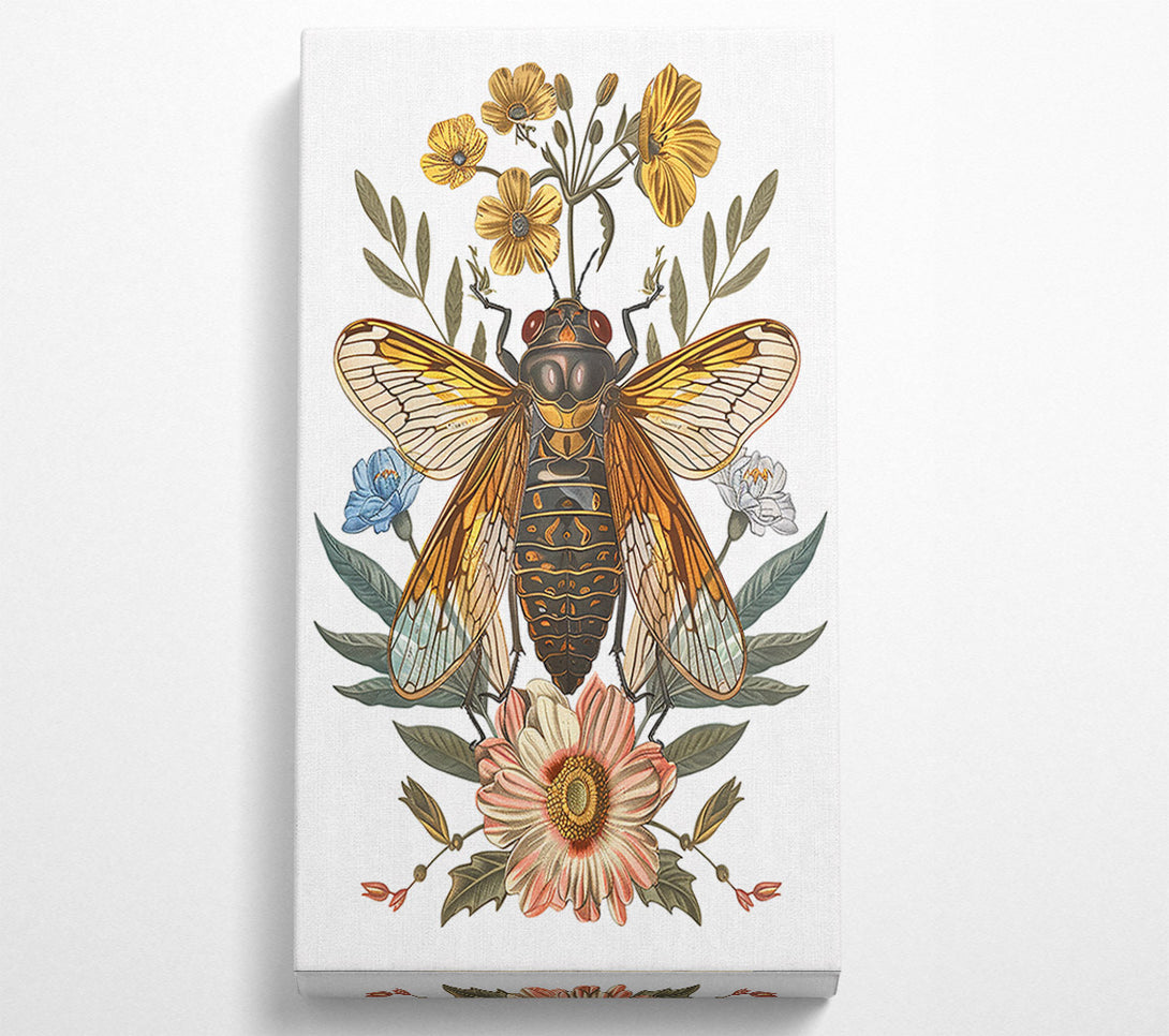  A Canvas Print of Golden Cicada Bloom Canvas Print