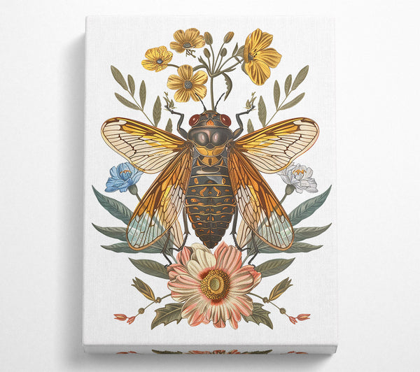  A Canvas Print of Golden Cicada Bloom Canvas Print