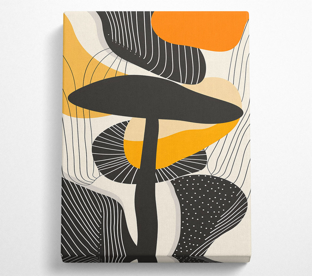  A Canvas Print of Orange Abstract Shapes Canvas Wall Art