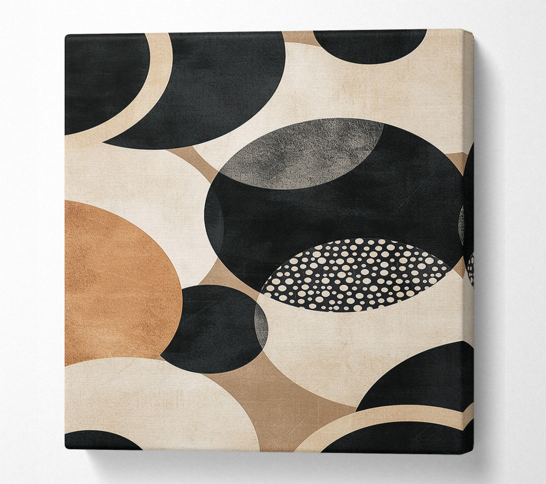  A Canvas Print of Tan Circle Symphony Canvas Print