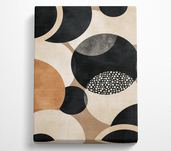  A Canvas Print of Tan Circle Symphony Canvas Print