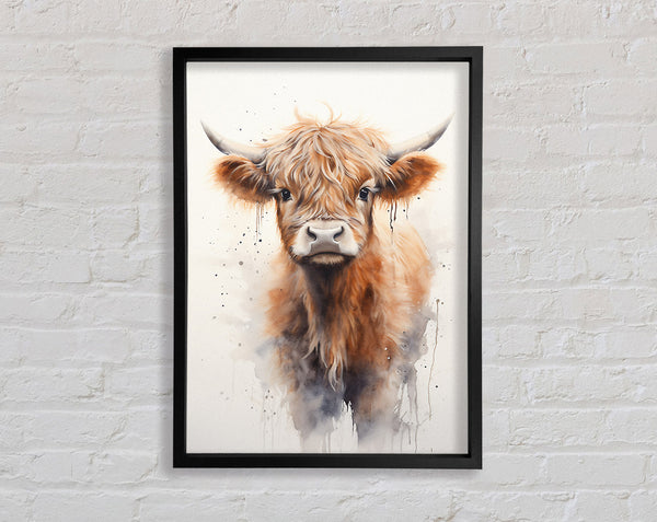 Highland Cow Watercolour