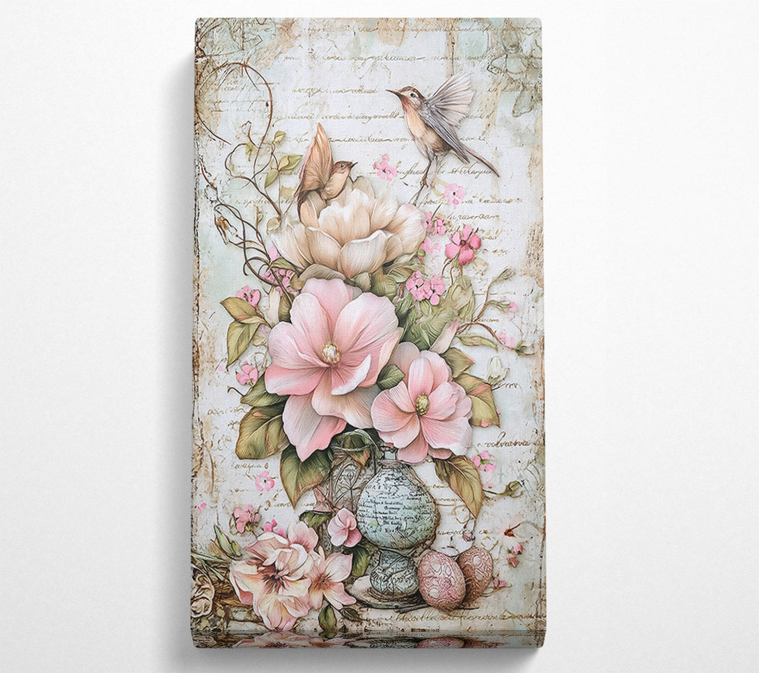  A Canvas Print of Pale Pink Floral Dreams Canvas Wall Art