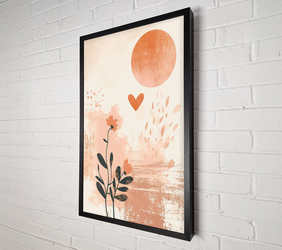  A Canvas Print of Peach Blossom Sunset Canvas Art