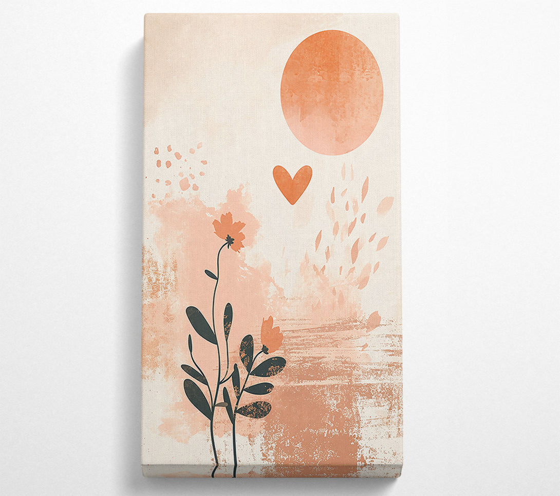  A Canvas Print of Peach Blossom Sunset Canvas Art