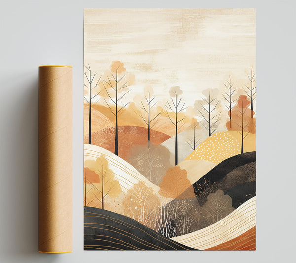 Hilly Land Forest Print