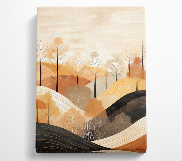  A Canvas Print of Hilly Land Forest Canvas Art