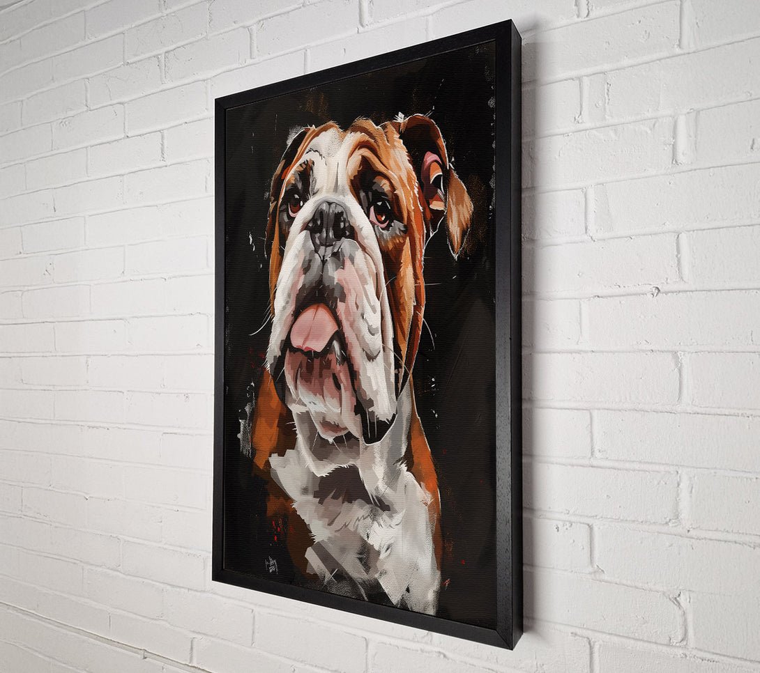  A Canvas Print of Brown Bulldog Gaze Canvas Print