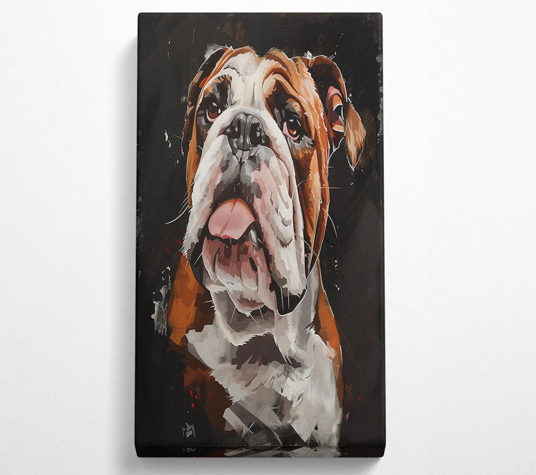  A Canvas Print of Brown Bulldog Gaze Canvas Print