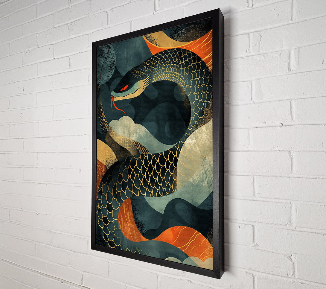  A Canvas Print of Indigo Serpent'S Dream Canvas Art