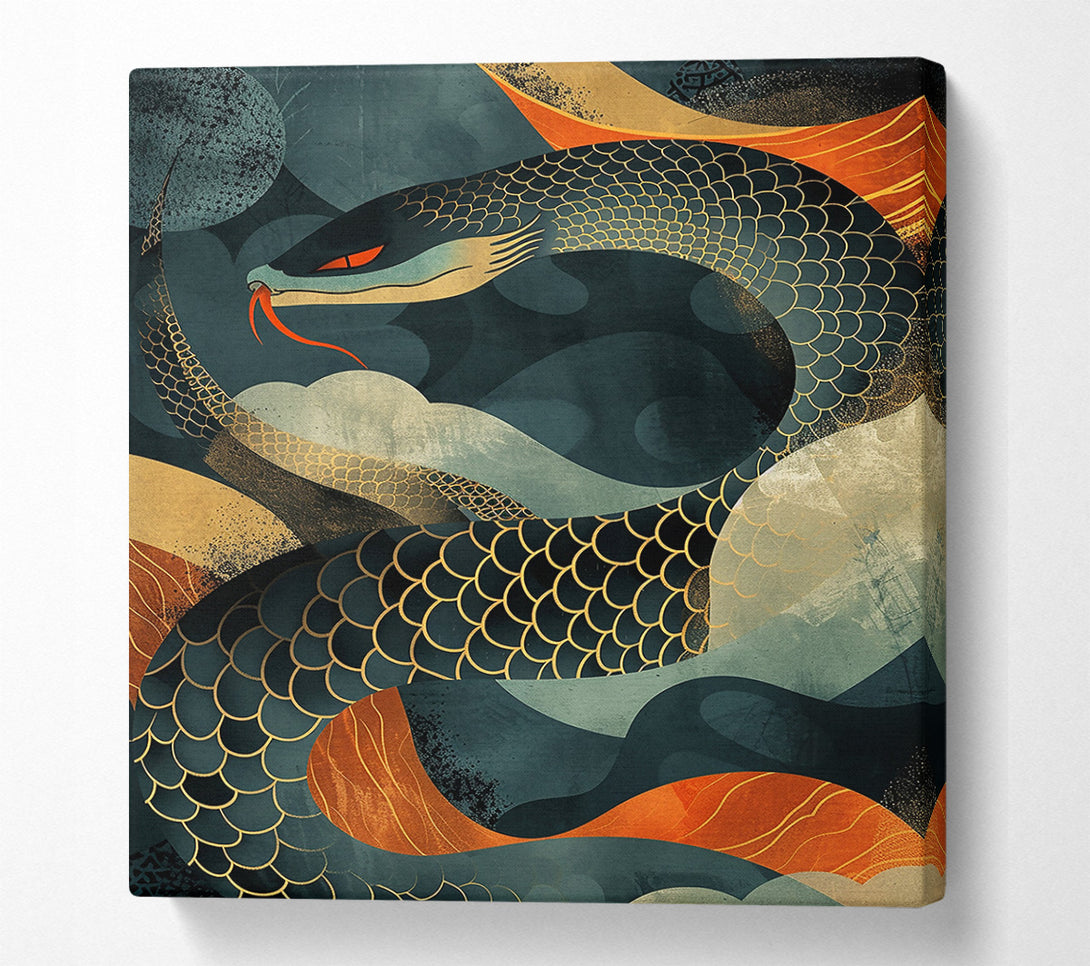  A Canvas Print of Indigo Serpent'S Dream Canvas Art