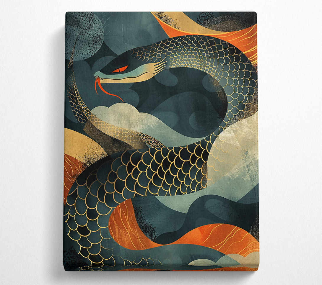  A Canvas Print of Indigo Serpent'S Dream Canvas Art