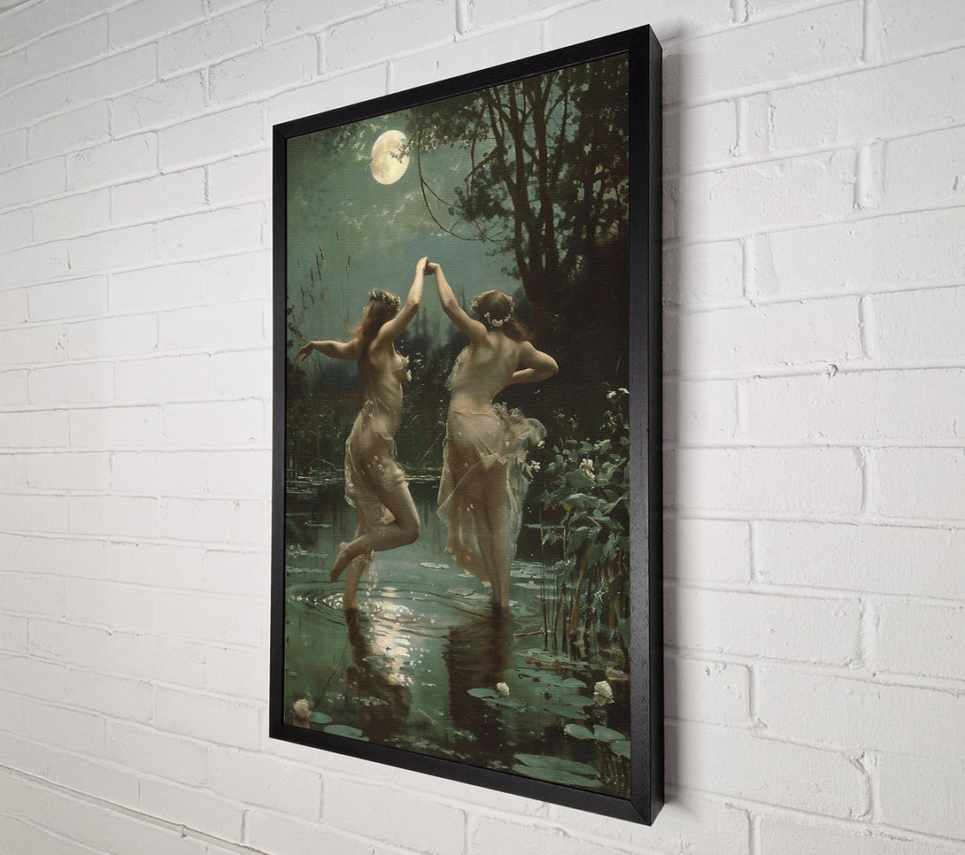  A Canvas Print of Emerald Moonlit Dance Canvas Print