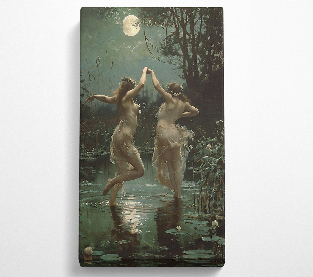  A Canvas Print of Emerald Moonlit Dance Canvas Print