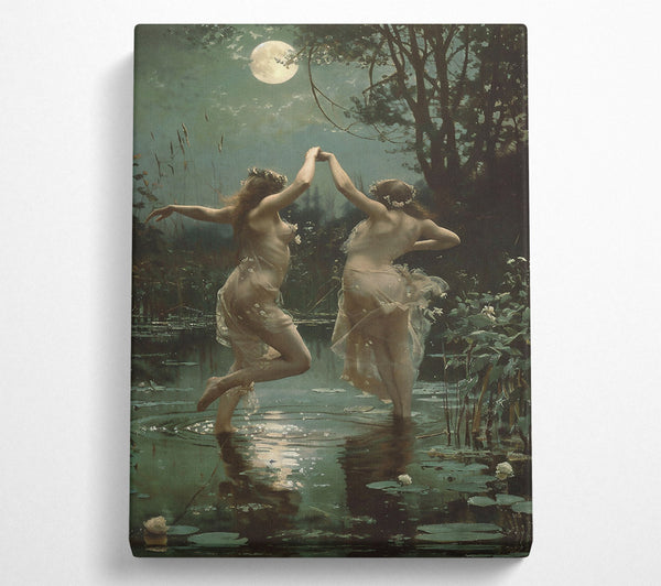 A Canvas Print of Emerald Moonlit Dance Canvas Print