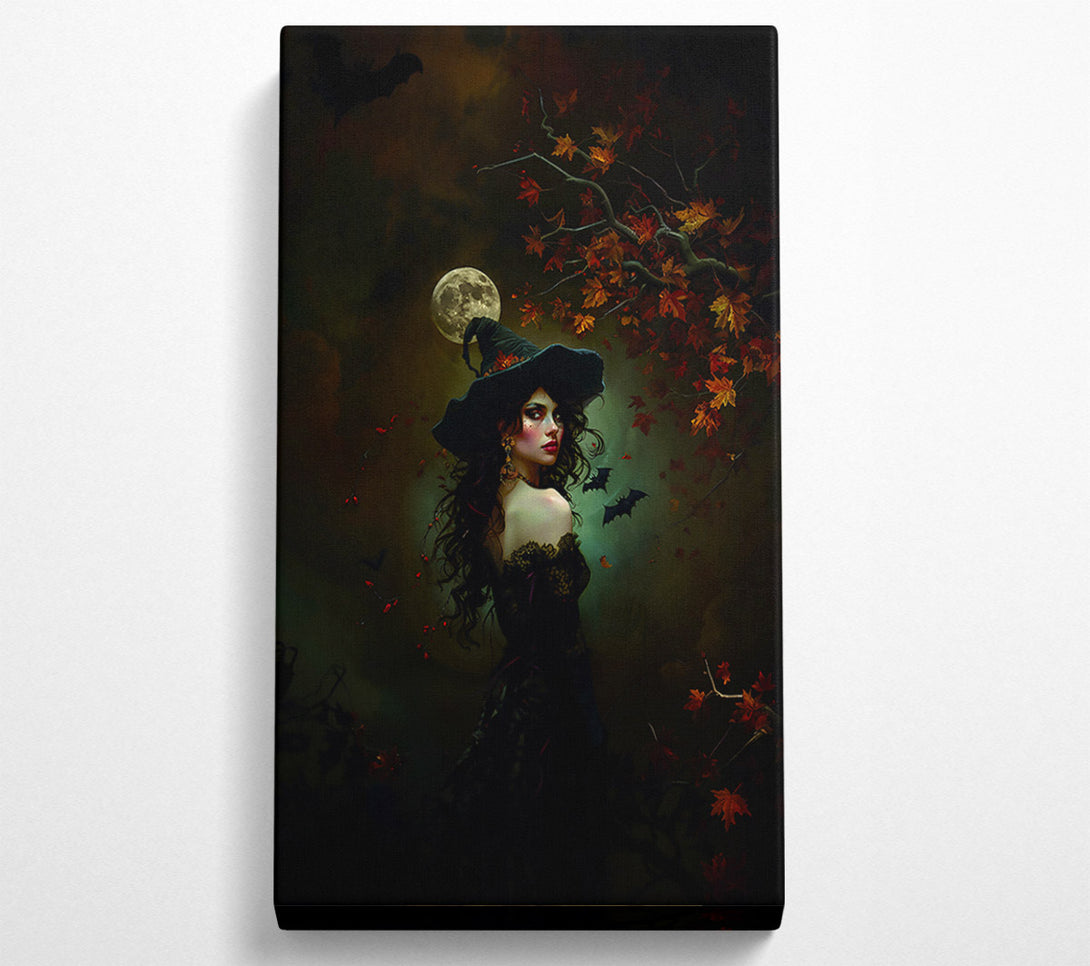  A Canvas Print of Crimson Witch'S Night Canvas Wall Art